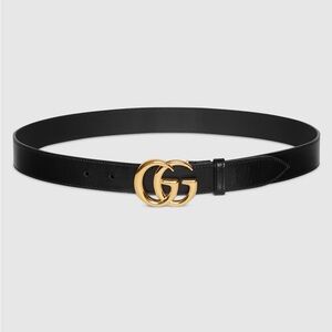 Gucci GG Marmont belt, Black, Size 38 inches / 95 cm (med-large)